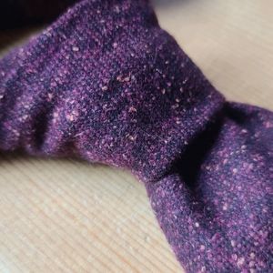 Burgundy speckled wool neck tie OS